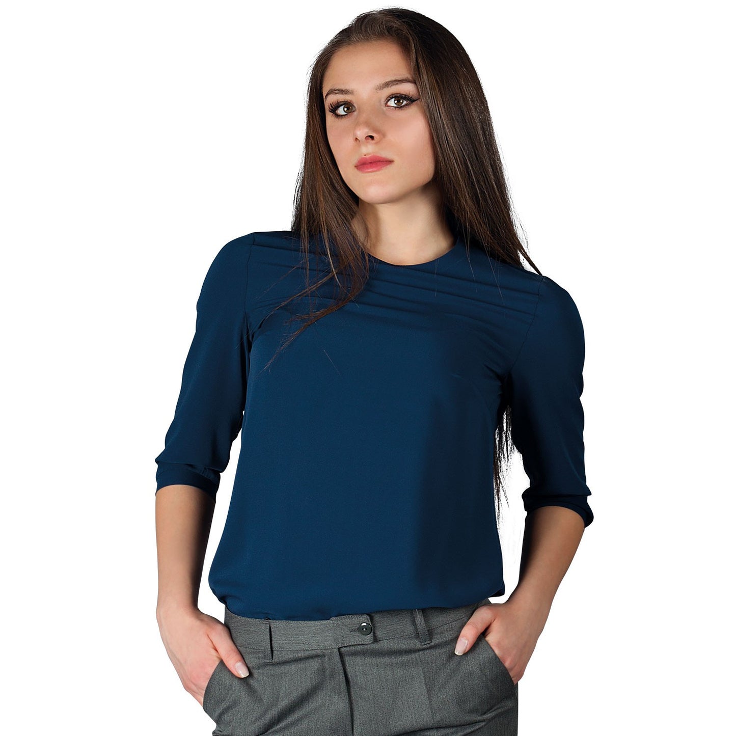 Bluză pentru femei IVON ALBASTRU MARIN — bultex99.myshopify.com Bluză pentru femei IVON ALBASTRU MARIN