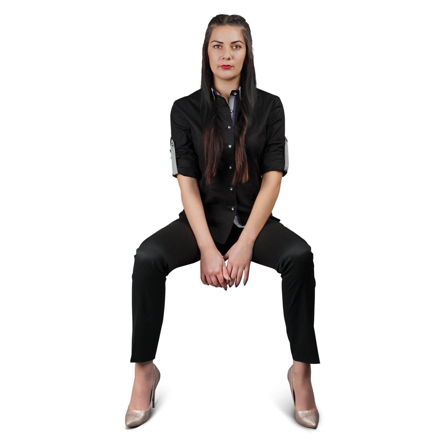 Γυναικείο μακρυμάνικο πουκάμισο ALBERTA BLACK - 2 — bultex99.myshopify.com Γυναικείο μακρυμάνικο πουκάμισο ALBERTA BLACK - 2