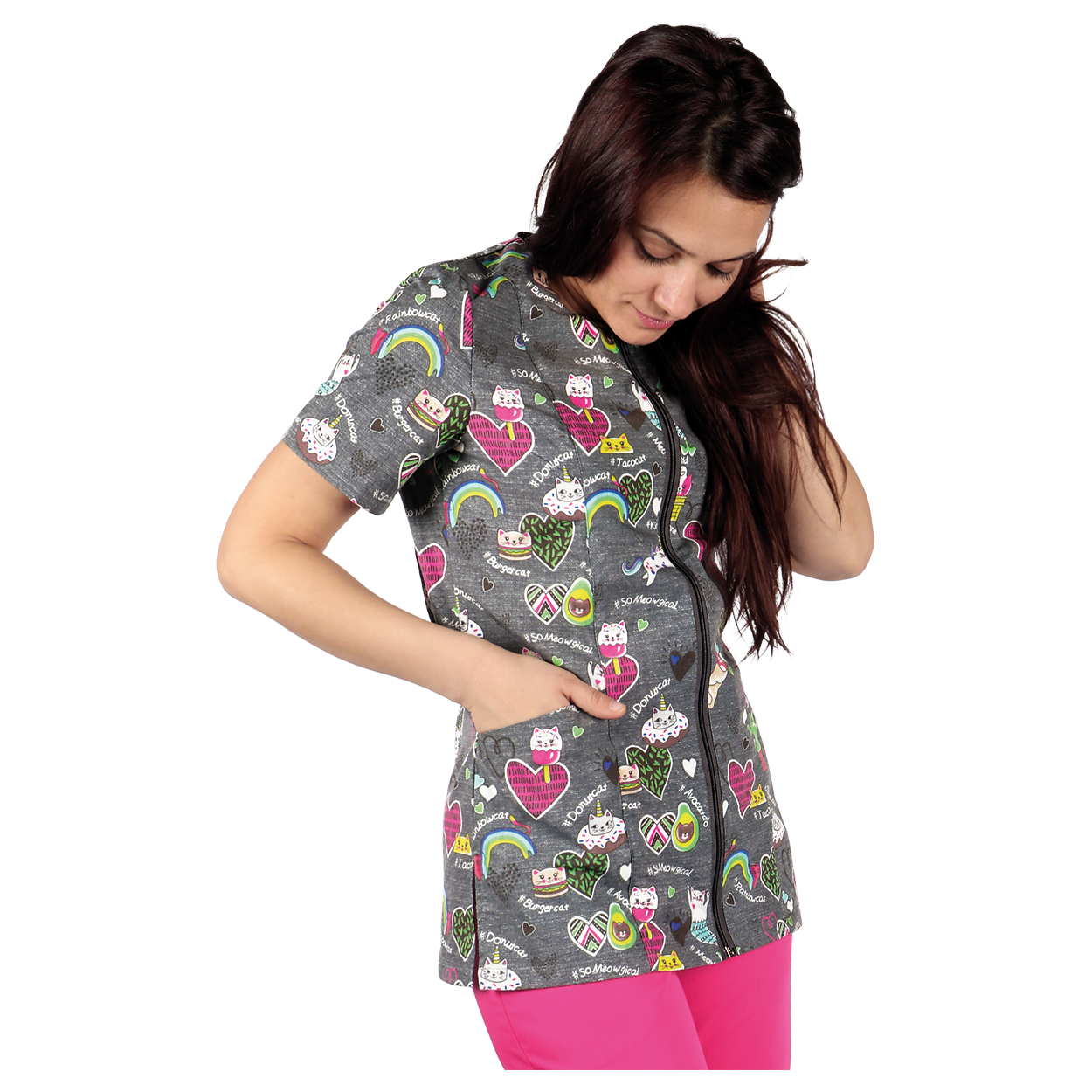 Дамска медицинска туника CAT ZAIRA — bultex99.myshopify.com Дамска медицинска туника CAT ZAIRA