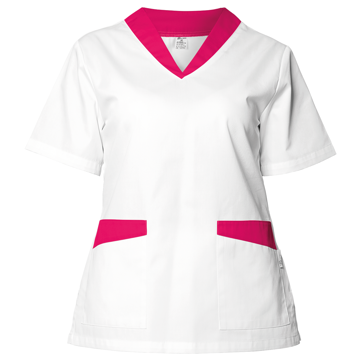 Γυναικεία Ιατρική Μπλούζα άσπρο FABIANA WHITE/DARK PINK — bultex99.myshopify.com Γυναικεία Ιατρική Μπλούζα άσπρο FABIANA WHITE/DARK PINK