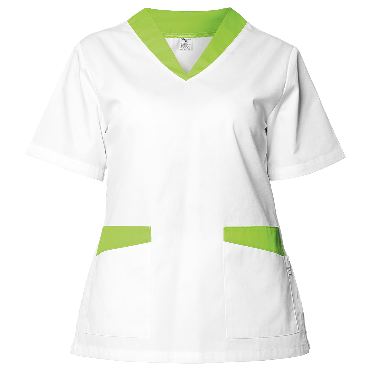 Дамска медицинска туника FABIANA WHITE/LIGHT GREEN — bultex99.myshopify.com Дамска медицинска туника FABIANA WHITE/LIGHT GREEN