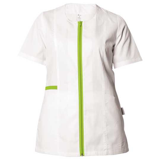 Дамска медицинска туника ZAIRA WHITE/LIGHT GREEN — bultex99.myshopify.com Дамска медицинска туника ZAIRA WHITE/LIGHT GREEN