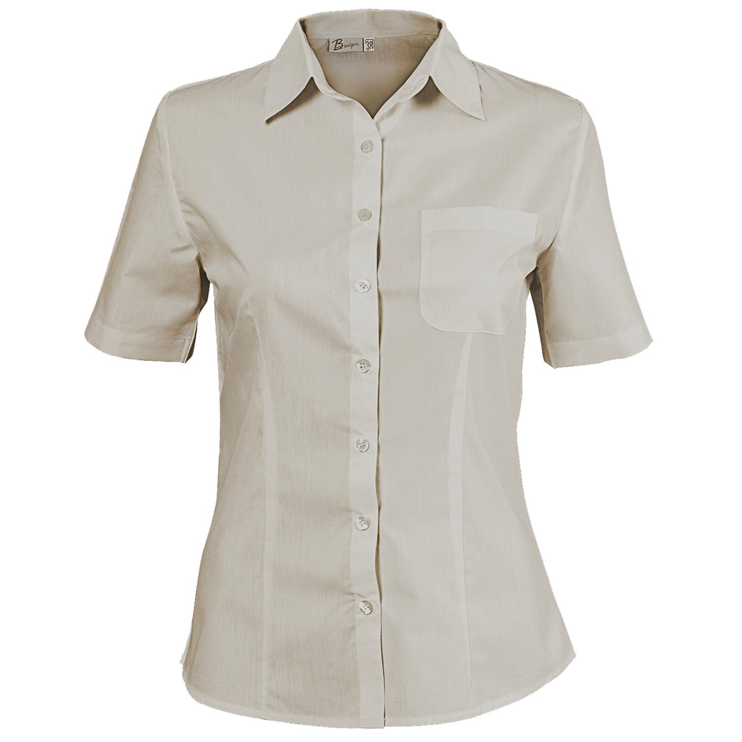 CAMISA BEIGE Lady's short sleeve shirt — bultex99.myshopify.com CAMISA BEIGE Lady's short sleeve shirt
