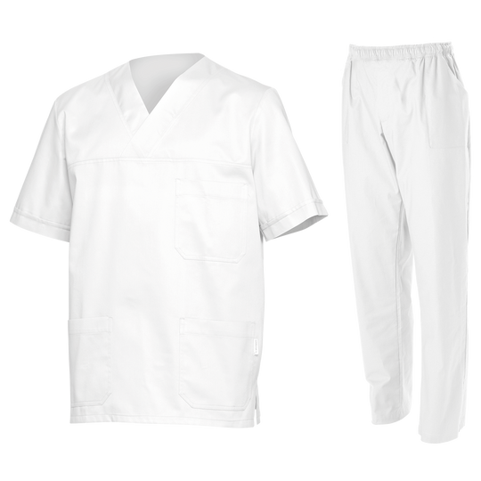 Tunică medicală cu pantaloni M3 ALB - 1 — bultex99.myshopify.com Tunică medicală cu pantaloni M3 ALB - 1