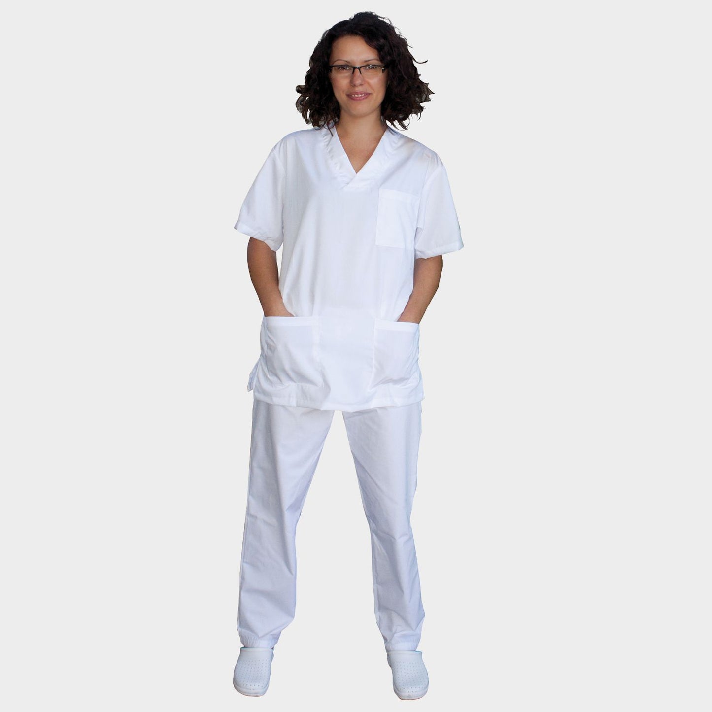 Tunică medicală cu pantaloni MK3 WHITE — bultex99.myshopify.com Tunică medicală cu pantaloni MK3 WHITE