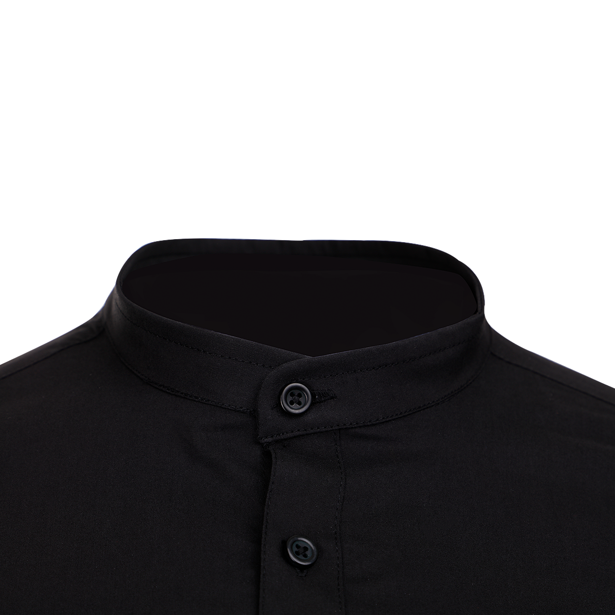 Men's mandarin collar shirt VELILLA BLACK - 5 — bultex99.myshopify.com Men's mandarin collar shirt VELILLA BLACK - 5