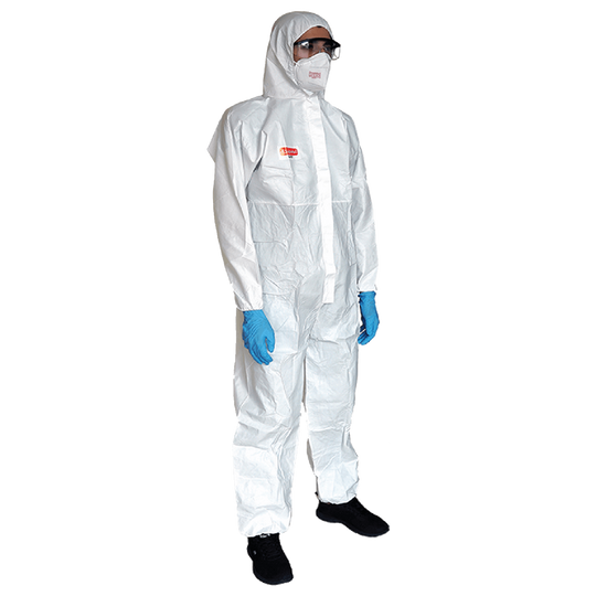 Защитен гащеризон с качулка COVERALL WHITE TYPE 5, 6 — bultex99.myshopify.com Защитен гащеризон с качулка COVERALL WHITE TYPE 5, 6