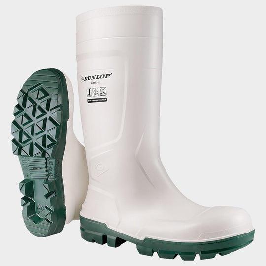 Ghete de protecție DUNLOP WORK-IT S4 SR FO LG ALB - 1 — bultex99.myshopify.com Ghete de protecție DUNLOP WORK-IT S4 SR FO LG ALB - 1