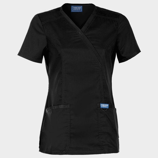 Дамска медицинска туника CHEROKEE WRAP BLACK WWE610 - 1 — bultex99.myshopify.com Дамска медицинска туника CHEROKEE WRAP BLACK WWE610 - 1