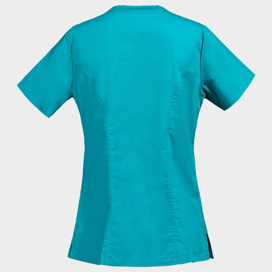 Дамска медицинска туника CHEROKEE WRAP LIGHT PETROL WWE4728 - 2 — bultex99.myshopify.com Дамска медицинска туника CHEROKEE WRAP LIGHT PETROL WWE4728 - 2