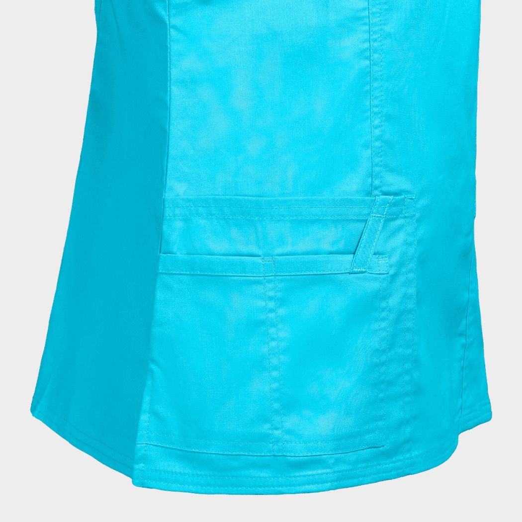 Women's medical tunic CHEROKEE WRAP TURQUOISE WWE4728 - 6 — bultex99.myshopify.com Women's medical tunic CHEROKEE WRAP TURQUOISE WWE4728 - 6