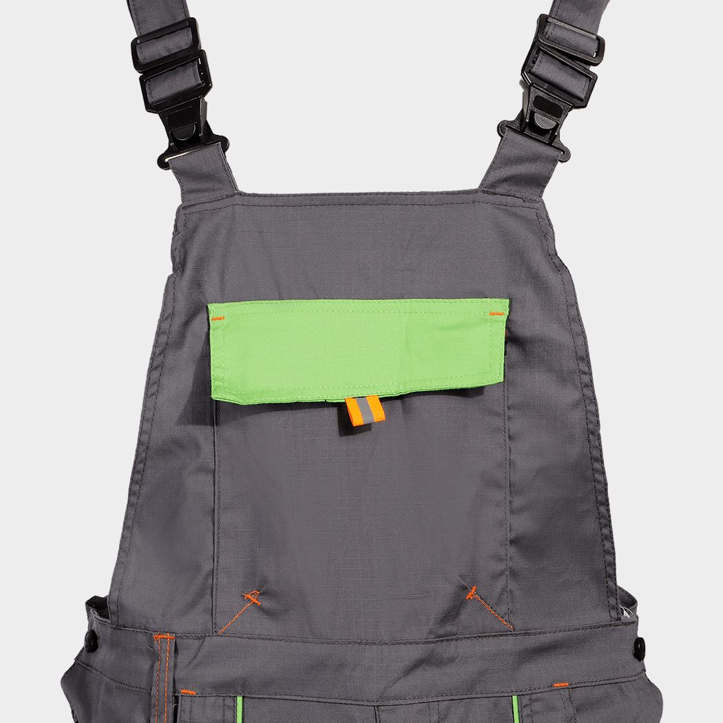 Work bib pants PRISMA LIGHT STRETCH GREY/GREEN - 6 — bultex99.myshopify.com Work bib pants PRISMA LIGHT STRETCH GREY/GREEN - 6