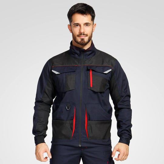 Работно яке KASTOR STRETCH DARK BLUE/RED - 2 — bultex99.myshopify.com Работно яке KASTOR STRETCH DARK BLUE/RED - 2