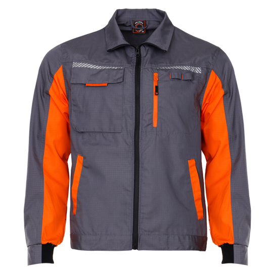 Work jacket PRISMA SUMMER GREY/ORANGE - 1 — bultex99.myshopify.com Work jacket PRISMA SUMMER GREY/ORANGE - 1