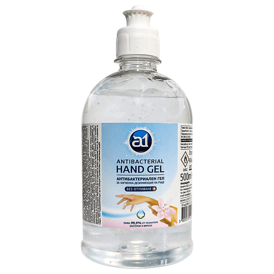Αντιβακτηριδιακό τζελ χεριών 500 ml. A1