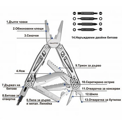 Bit set DULOTEC MULTITOOL 4 - 7