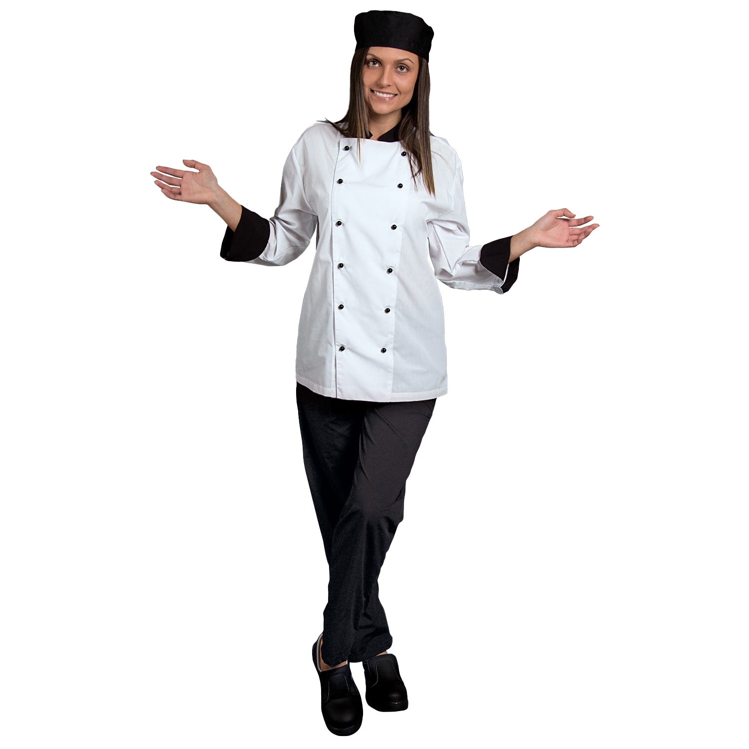 Chef's tunic NAPOLI WHITE/BLACK - 2