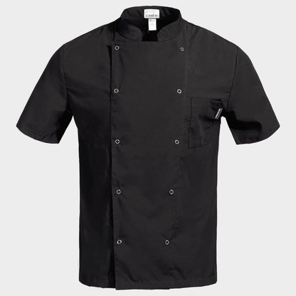 Chef's tunic with short sleeves NAPOLI 2.0 BLACK - 1