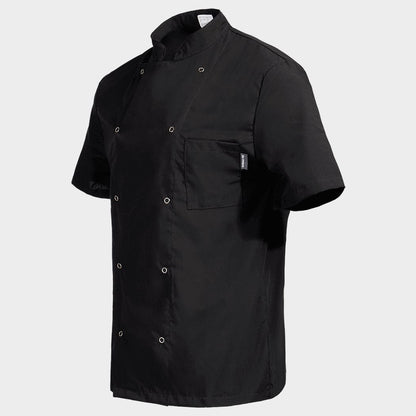 Chef's tunic with short sleeves NAPOLI 2.0 BLACK - 3