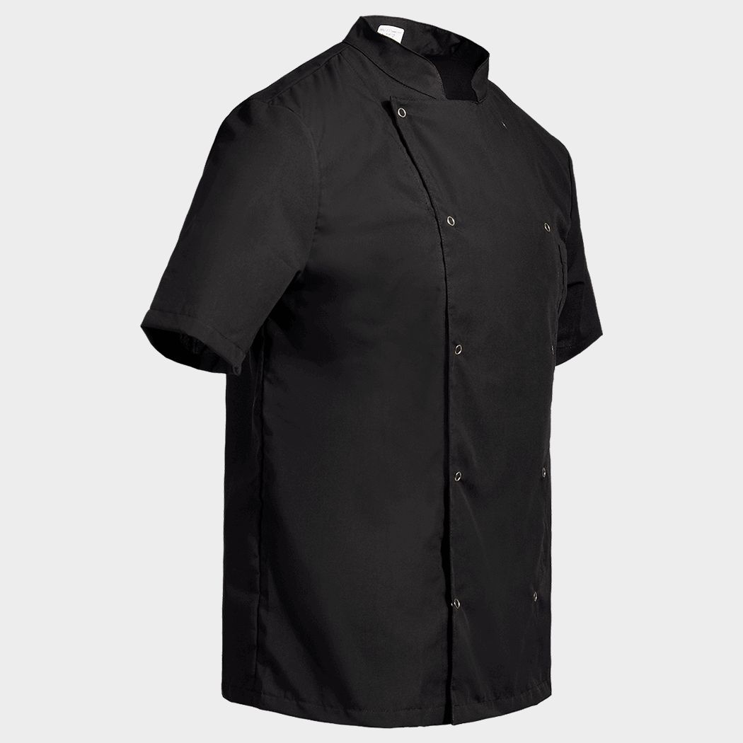 Chef's tunic with short sleeves NAPOLI 2.0 BLACK - 4