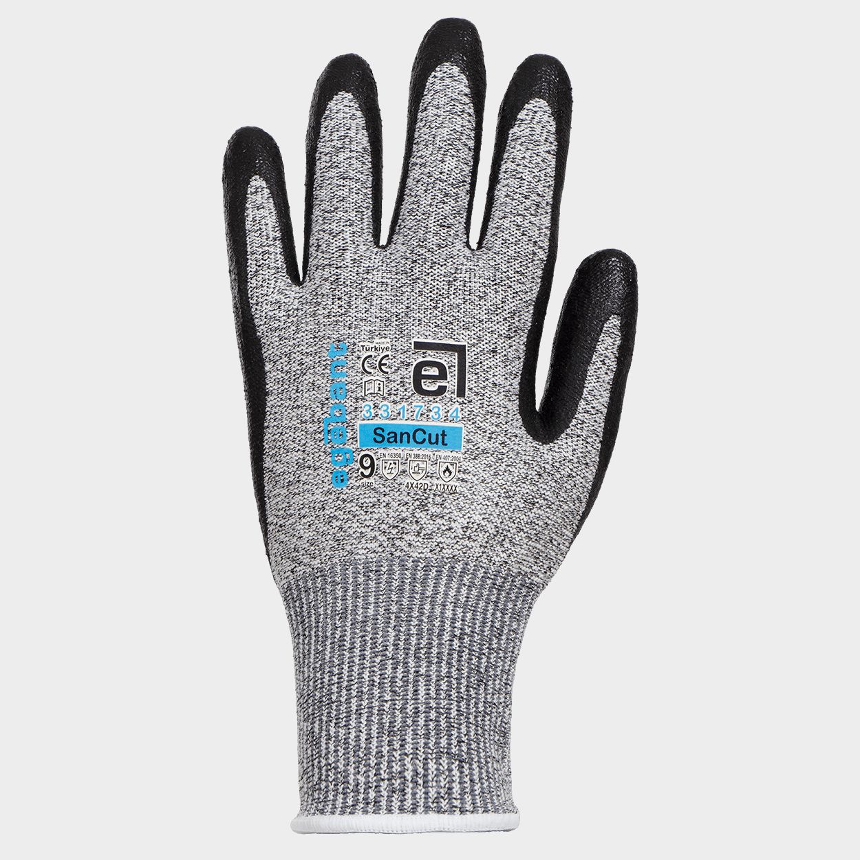 Cut-resistant gloves dipped in nitrile foam EGEBANT SANCUT - 1