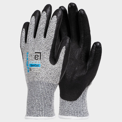 Cut-resistant gloves dipped in nitrile foam EGEBANT SANCUT - 3