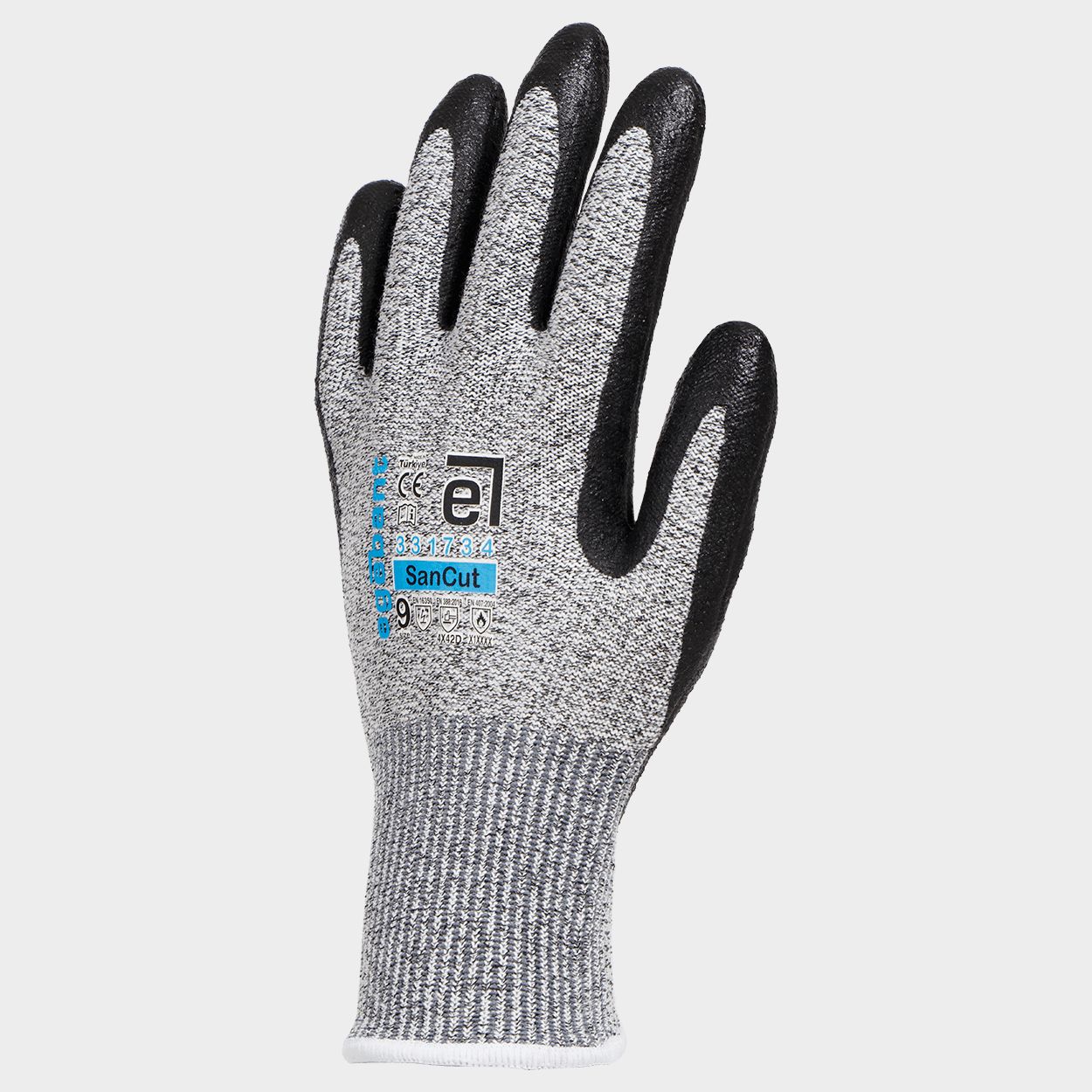 Cut-resistant gloves dipped in nitrile foam EGEBANT SANCUT - 4