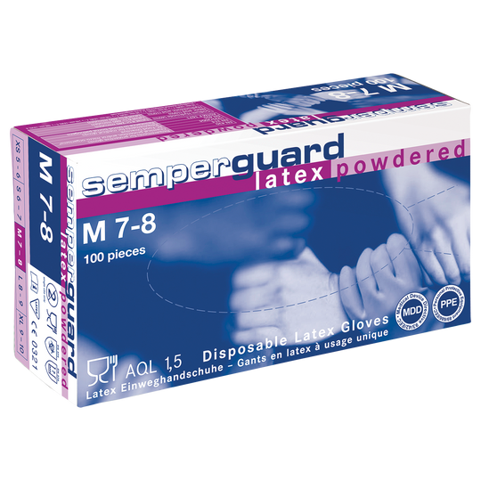 Disposable latex gloves SEMPERGUARD LATEX POWDERED - 1