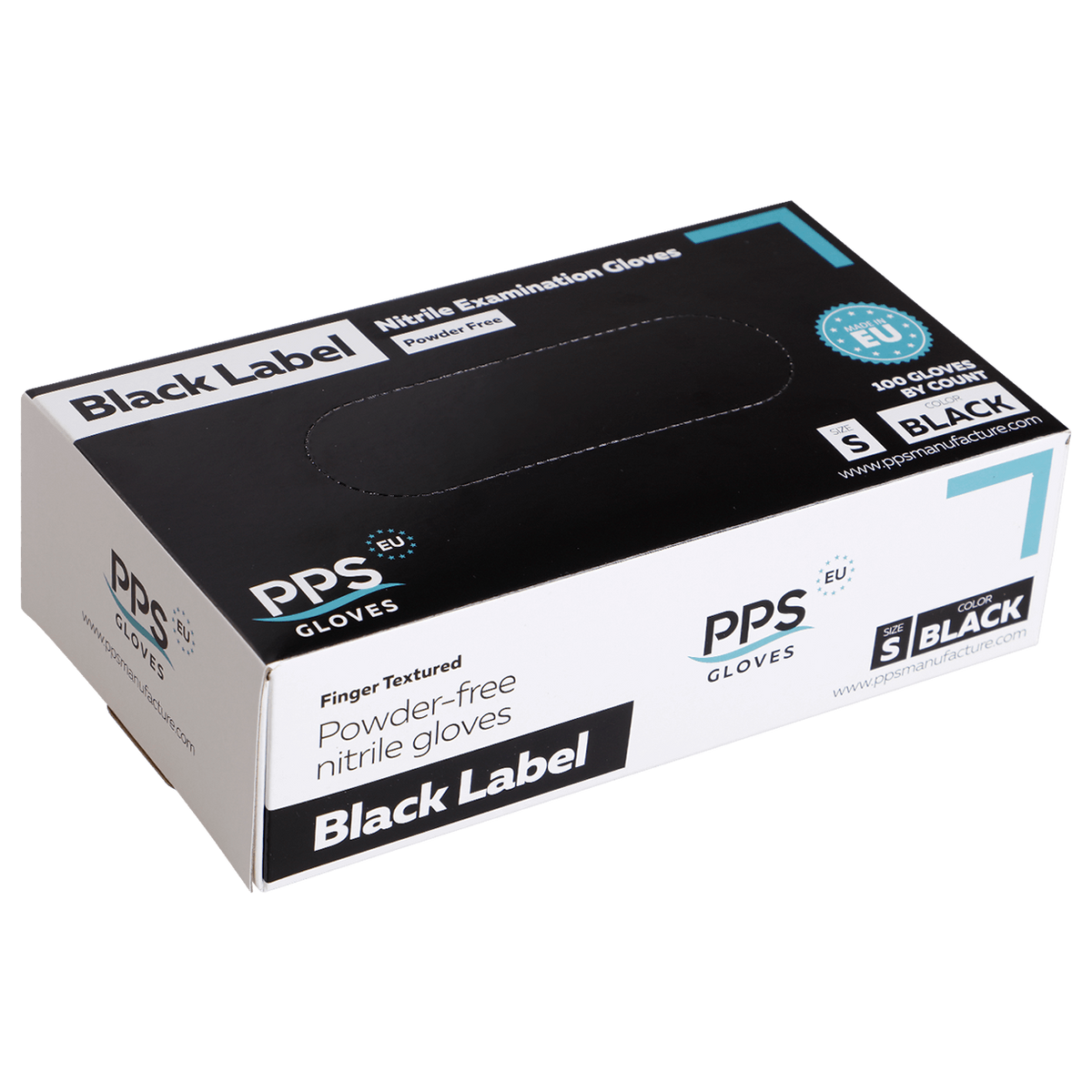 Γάντια νιτριλίου μιας χρήσης PPS NITRILE BLACK PF