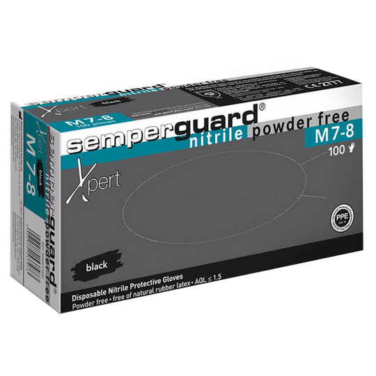 Γάντια νιτριλίου μιας χρήσης SEMPERGUARD NITRILE XPERT BLACK - 1