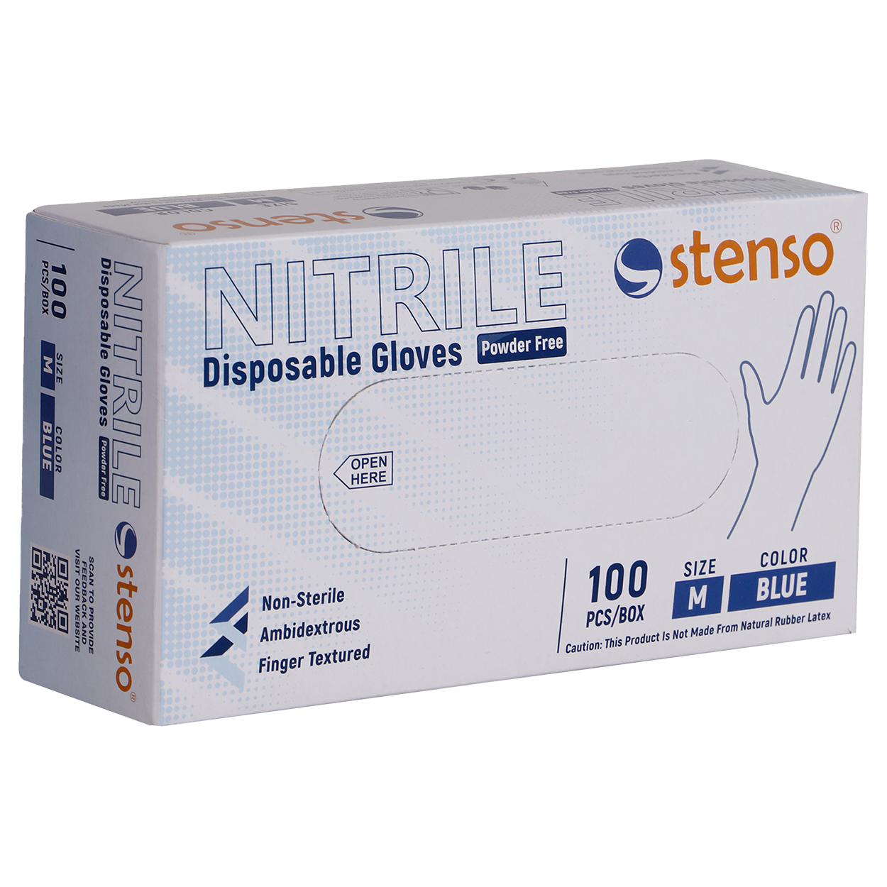Еднократни ръкавици от нитрил STENSO NITRILE PF - 100 бр.