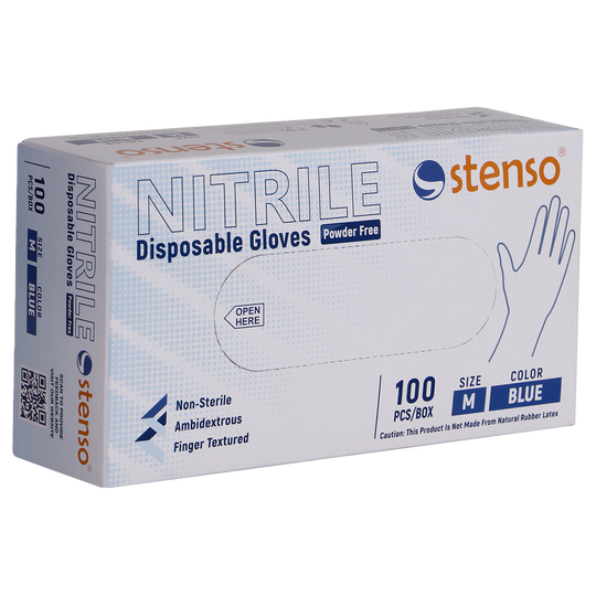 Еднократни ръкавици от нитрил STENSO NITRILE PF - 100 бр.