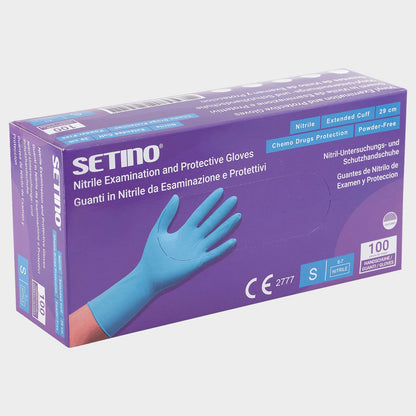 Disposable nitrile gloves SETINO NITRILE BLUE - 29 cm - 1