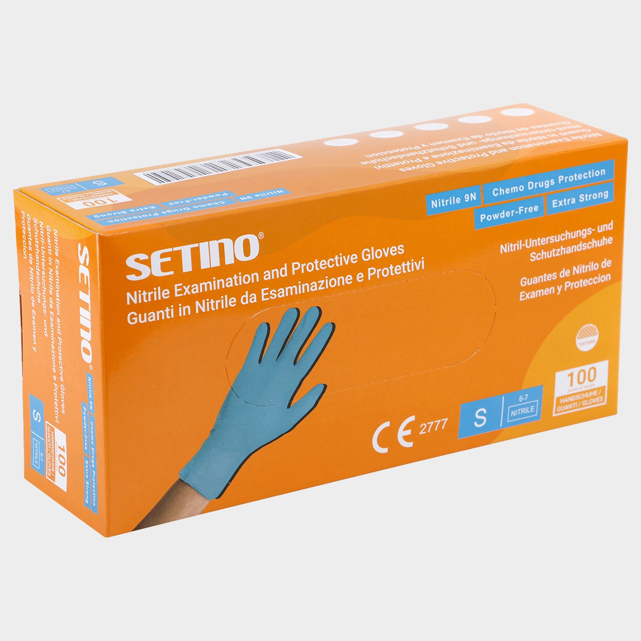 Disposable nitrile gloves SETINO NITRILE BLUE 9N - 1
