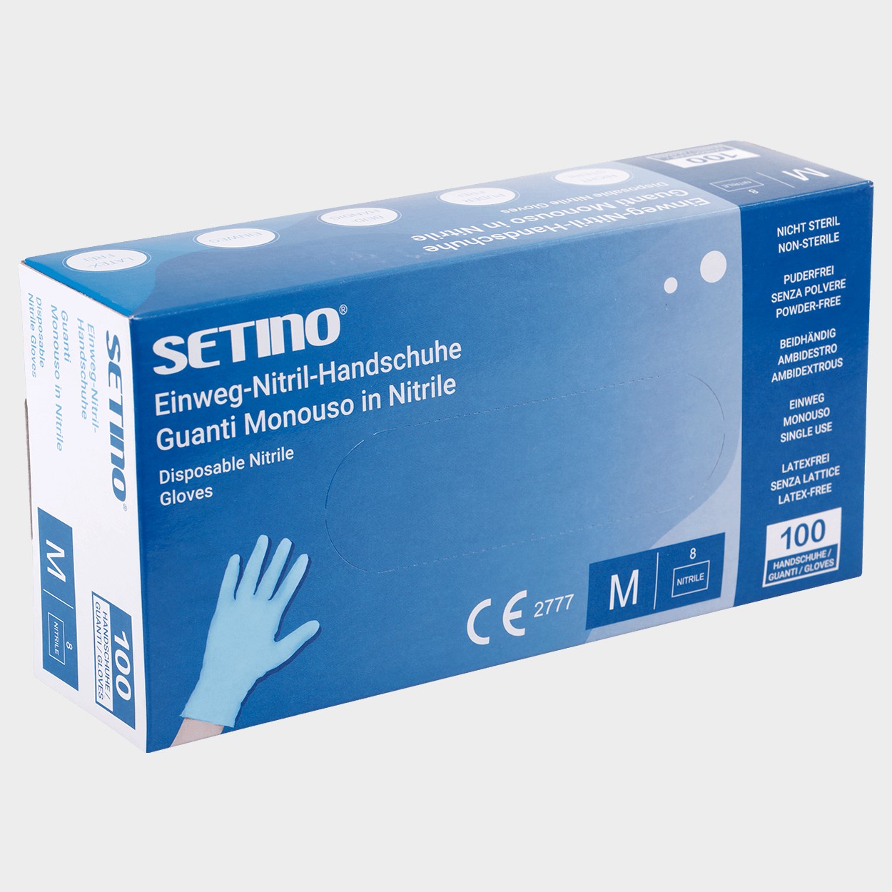 Disposable nitrile gloves SETINO NITRILE BLUE PREMIUM - 1