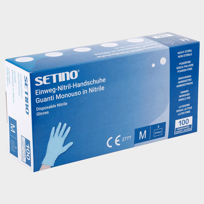 Disposable nitrile gloves SETINO NITRILE BLUE PREMIUM - 1
