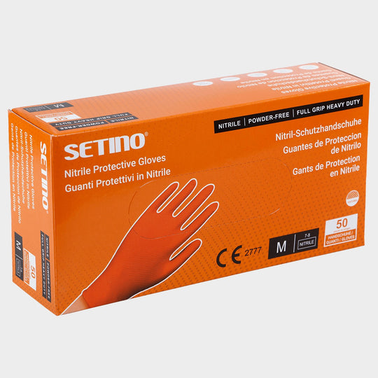 Disposable nitrile gloves SETINO NITRILE ORANGE - 1