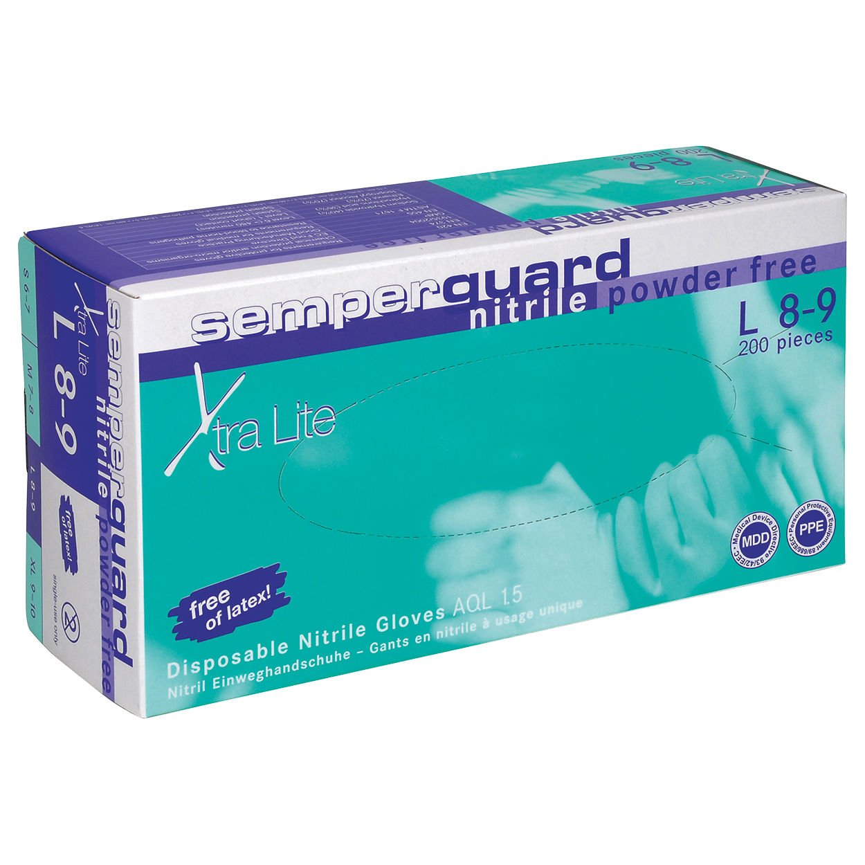 Disposable nitrile gloves - XL - 180 pcs. SEMPERGUARD NITRIL XTRALITE - 1