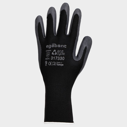 Mănuși din nitril ecologic tricotat EGEBANT SANFOAM BLACK - 1