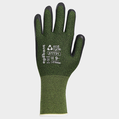 Eco-tricot gloves dipped in nitrile EGEBANT ECOCYCLE GREEN - 1