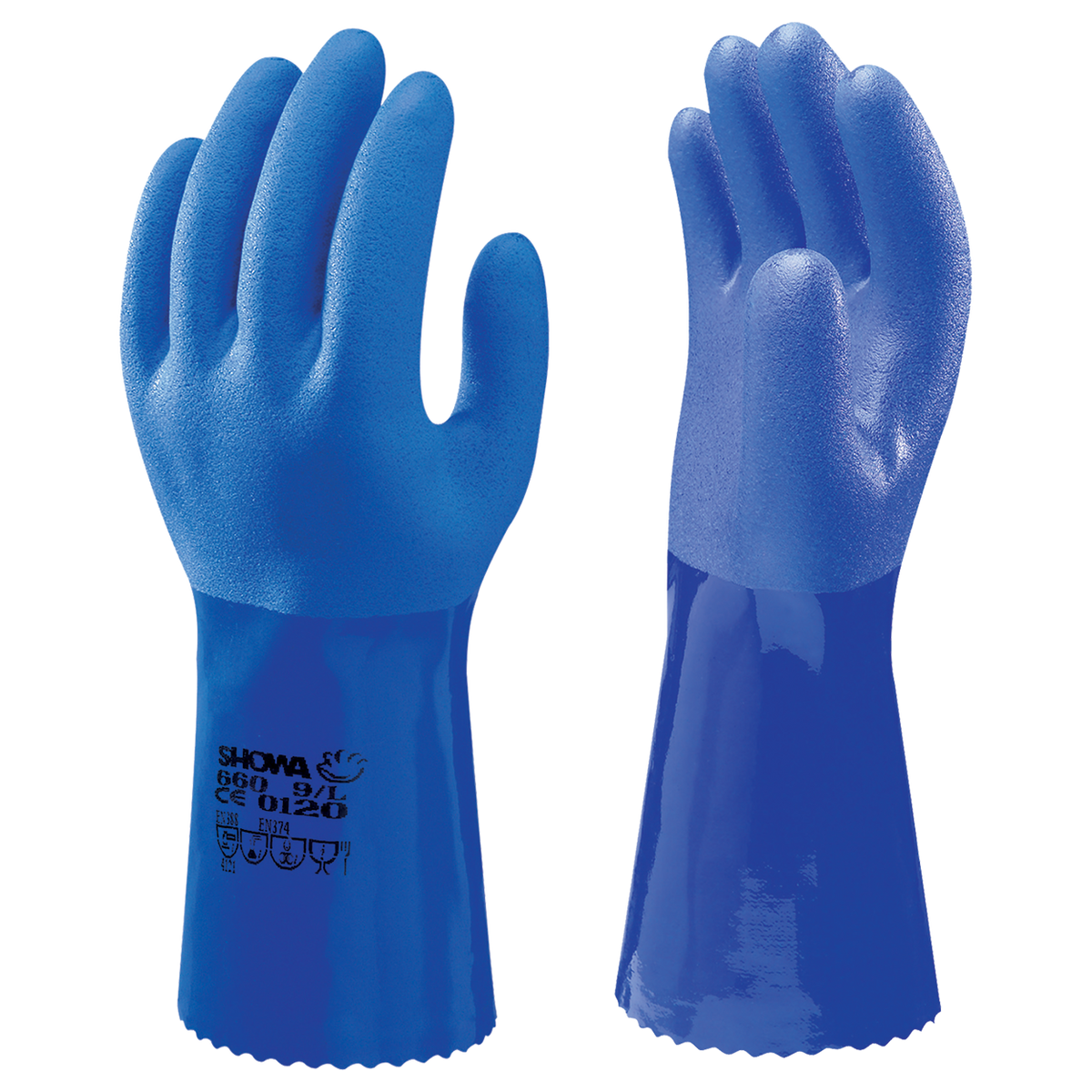 Γάντια βουτηγμένα σε PVC SHOWA 660 - 30 cm