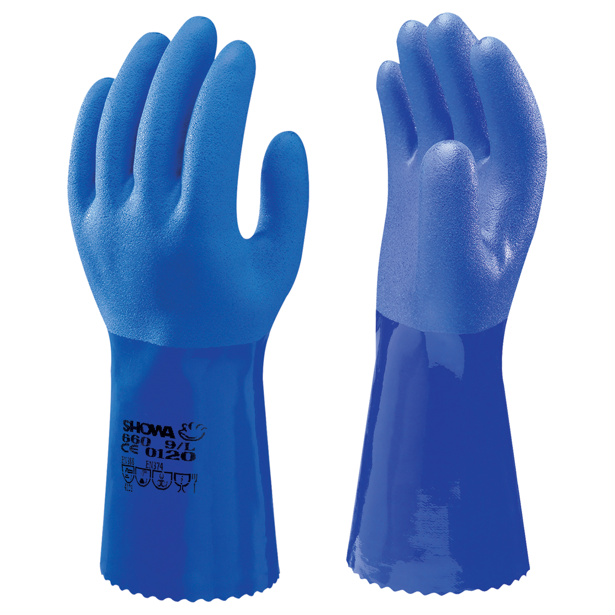 Γάντια βουτηγμένα σε PVC SHOWA 660 - 30 cm