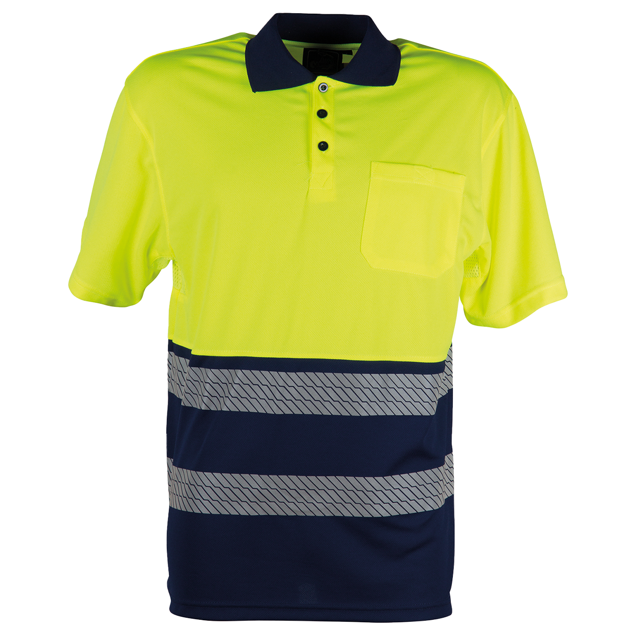 High visibility polo t-shirt GLOW HV YELLOW