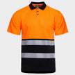 High visibility polo t-shirt PRISMA HV ORANGE/BLACK - 1