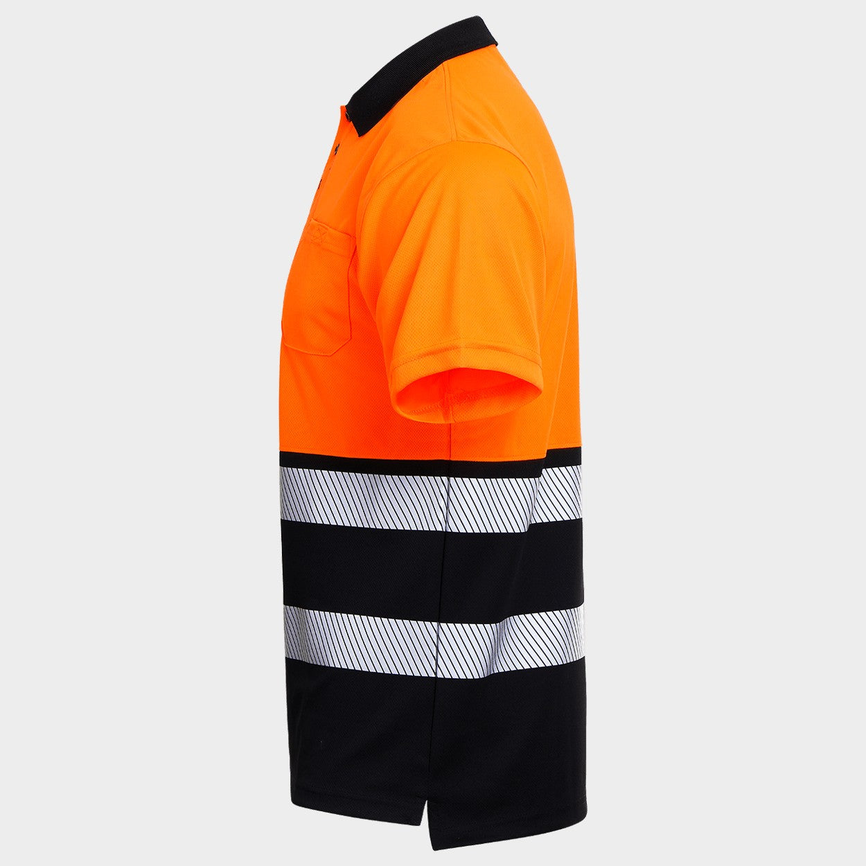High visibility polo t-shirt PRISMA HV ORANGE/BLACK - 4