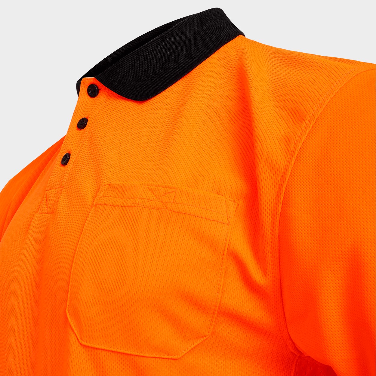 High visibility polo t-shirt PRISMA HV ORANGE/BLACK - 6