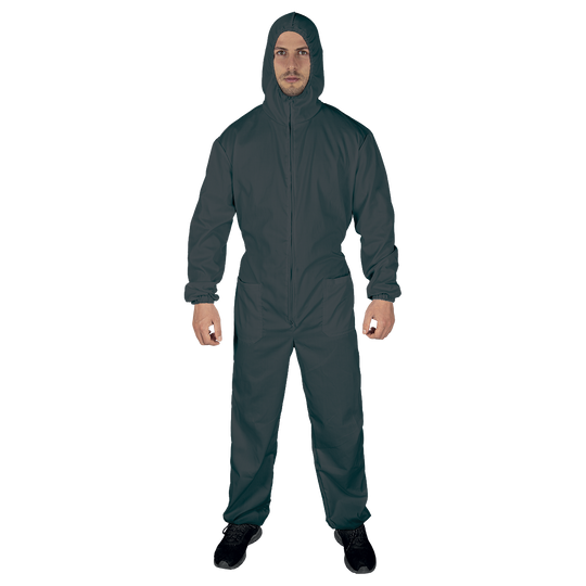 Hooded coverall EASY COVER GREY