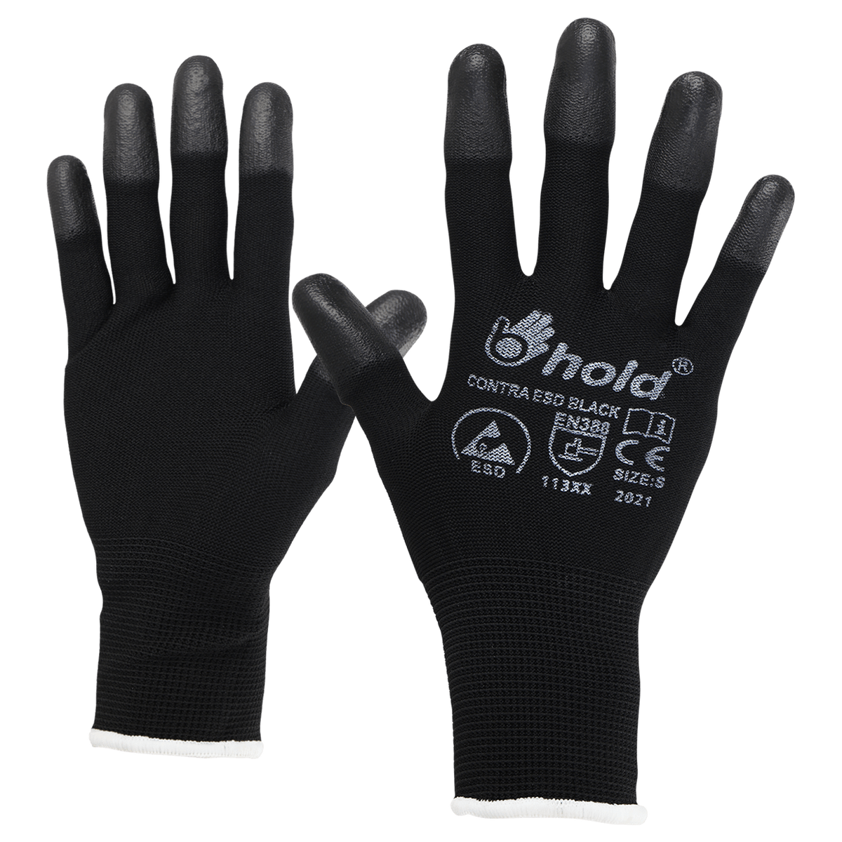 Knitted gloves CONTRA ESD BLACK