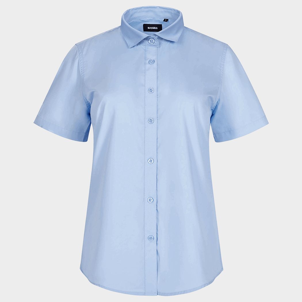 Дамска риза с къс ръкав VELILLA LIGHT BLUE - 1