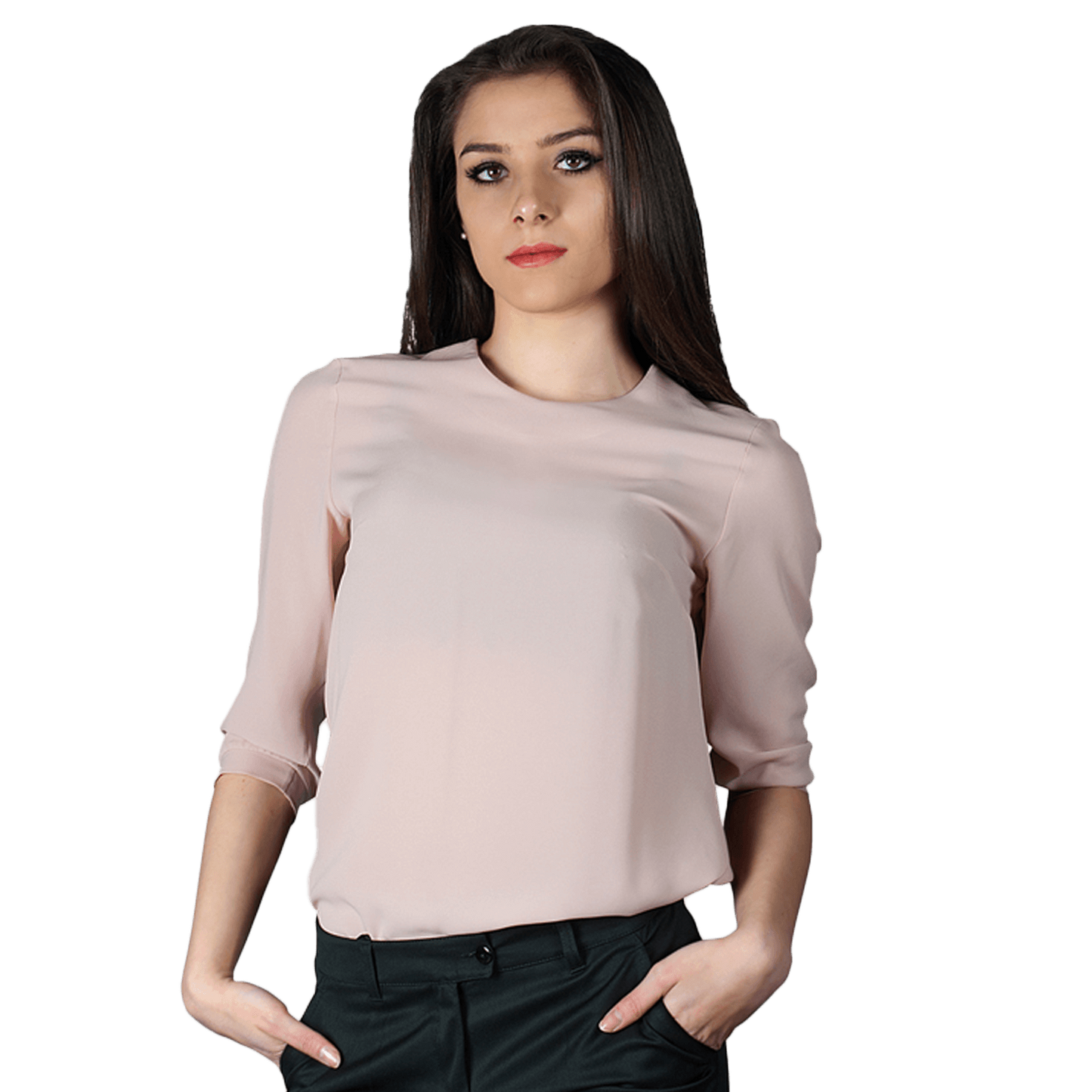 Bluză pentru femei IVON ROZ DESCHIS - 1